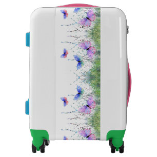 Luggage with Butterflies