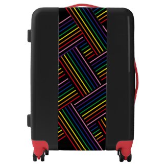Luggage - Woven Rainbow Colored Ribbons