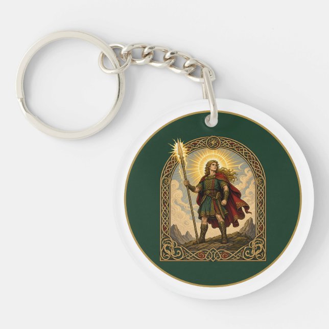 Lugh of the Long Arm Keychain (Front)