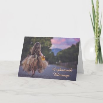 Lughnasadh Blessings Pagan Greeting Card by Cosmic_Crow_Designs at Zazzle