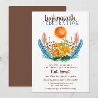 Lughnasadh First Harvest Celebration Party Invitation