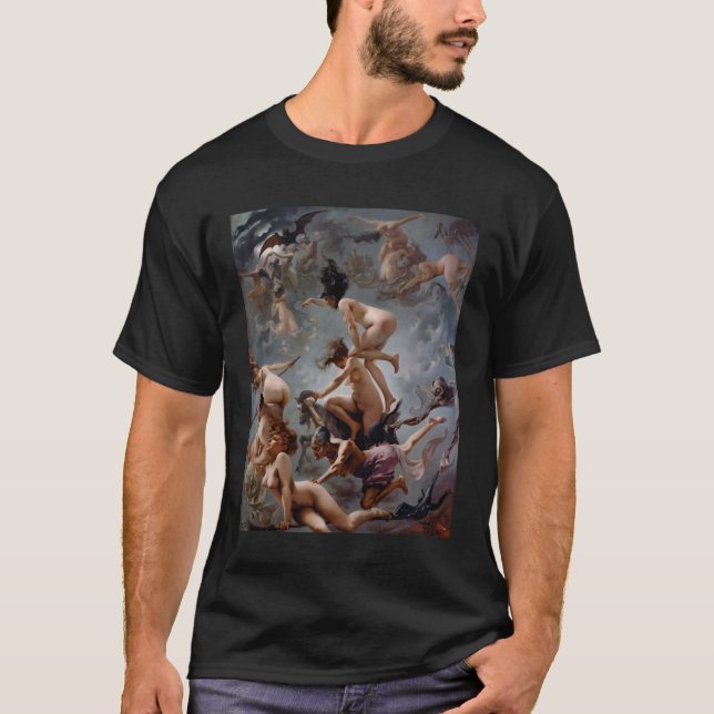 Luis Falero Witches going to their Sabbath Paintin T-Shirt (Front)