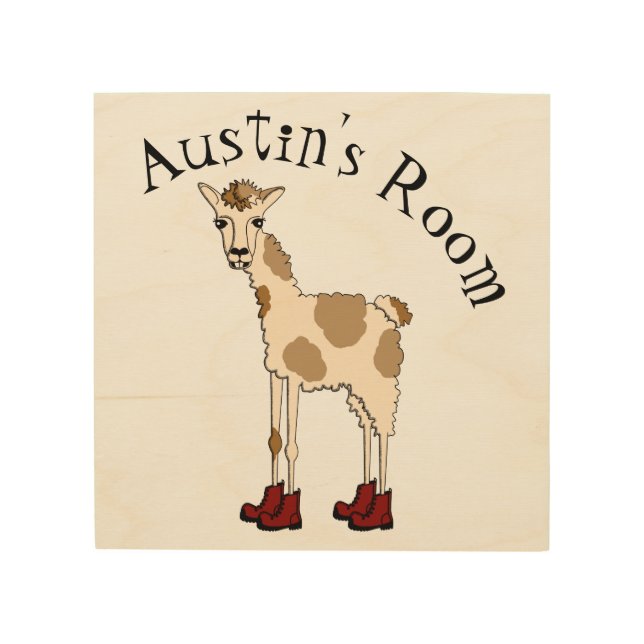 Luis Llama kid's room sign (Front)
