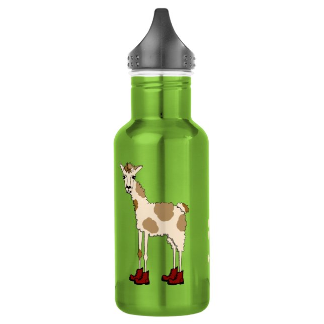 Luis Llama Stainless Steel Water Bottle (Left)