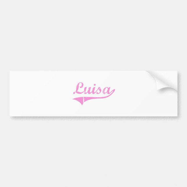Luisa Classic Style Name Bumper Sticker (Front)