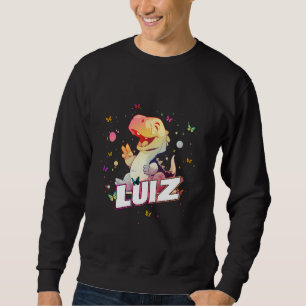 LUIZ - Cute Boy Name with cute Dinosaur Sweatshirt