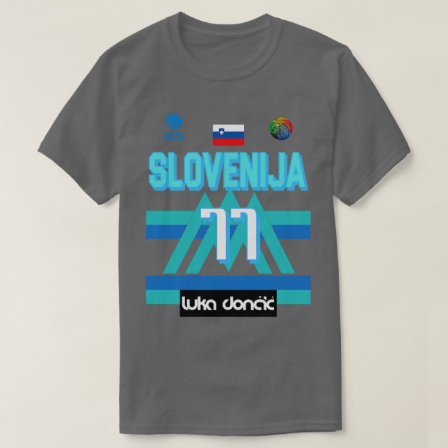 Luka Doncic Slovenija Fan Design 3 T-Shirt (Design Front)