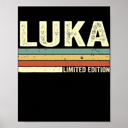 Luka Gift Name Personalized Funny Retro Vintage Poster