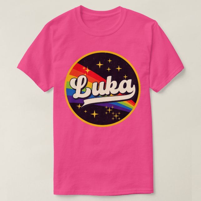 Luka Rainbow In Space Vintage Style T-Shirt (Design Front)
