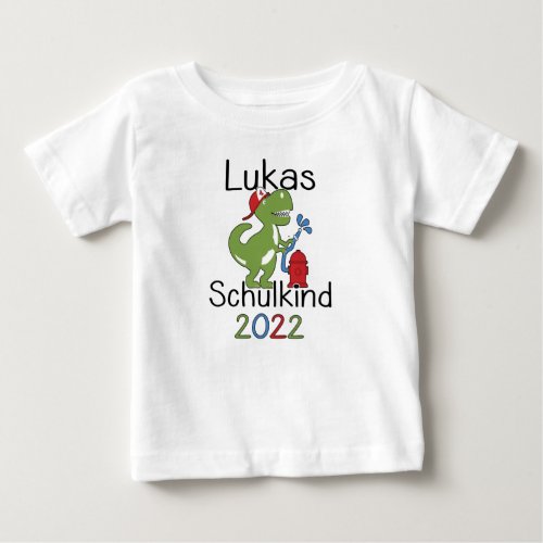 Lukas 2022 T_Rex Enrollment First Graders 2022 Baby T_Shirt