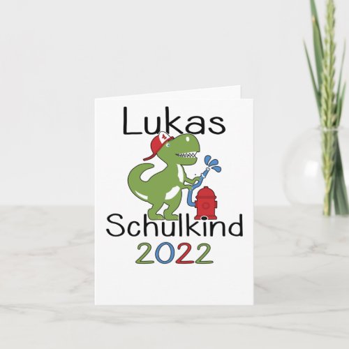 Lukas 2022 T_Rex Enrollment First Graders 2022 Card