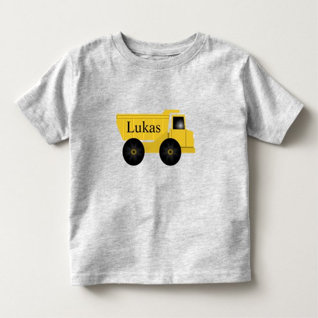 Lukas Personalized Dump Truck Shirt (Front)