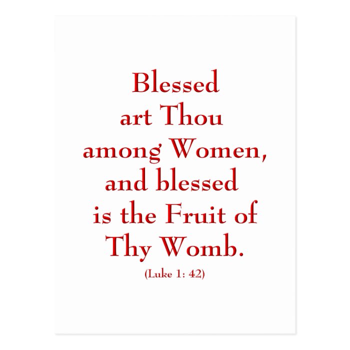 Luke1 42 "Blessed art Thou among Women" Post Cards