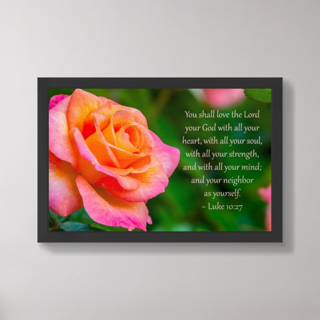 Luke 10:27 Print, Value Poster Paper (Semi-Gloss) (Framed Front)