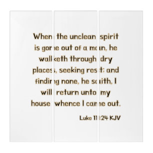 Luke 11:24 KJV Bible Verse Wall Art