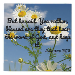 Luke 11:28 Bible Verse KJV Pic Wall Art