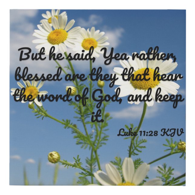 Luke 11:28 Bible Verse KJV Pic Wall Art (Front)