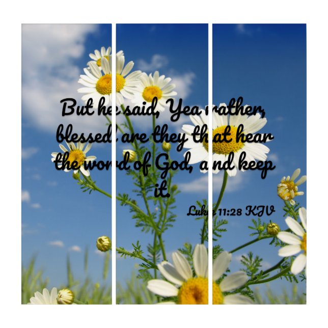 Luke 11:28 Bible Verse KJV Pic Wall Art (Front)