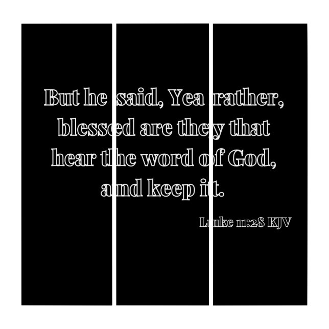 Luke 11:28 Bible Verse KJV Wall Art (Front)