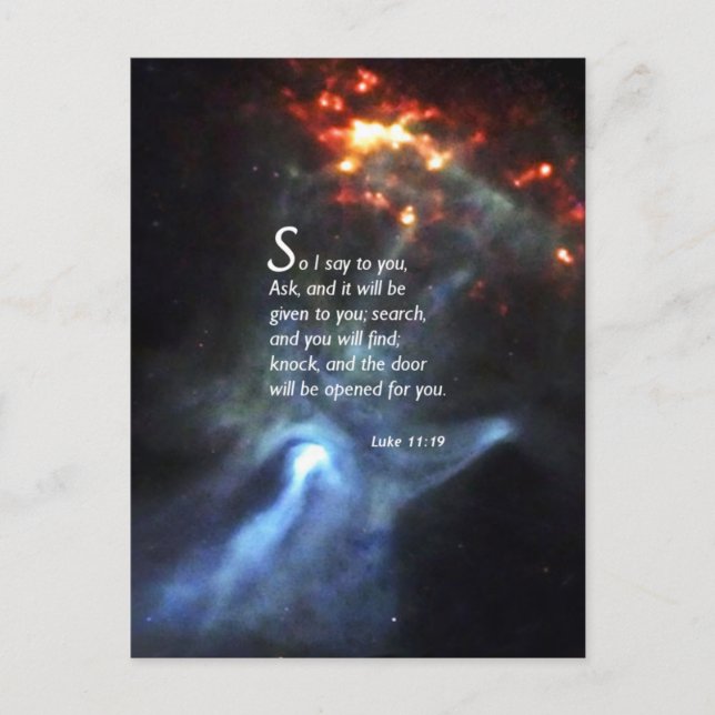 Luke 11:9 postcard (Front)