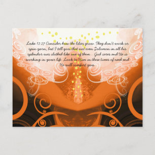 Luke 12:27 Consider how the lilies grow. Postcard