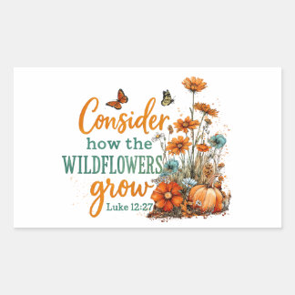 Luke 12:27  rectangular sticker