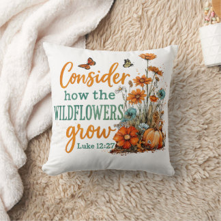 Luke 12:27 throw pillow