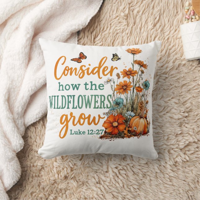 Luke 12:27  throw pillow (Blanket)