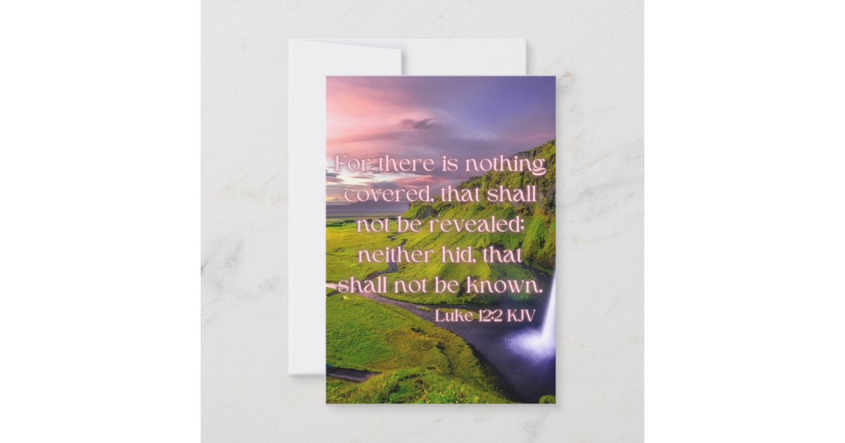 Luke 12 2 KJV Bible Verse Pic Flat Greeting Card Zazzle luke-12-2-kjv-bible-verse-pic-flat-greeting-card-zazzle