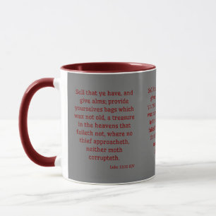 Luke 12:33 KJV Bible Scripture Two-Tone Mug