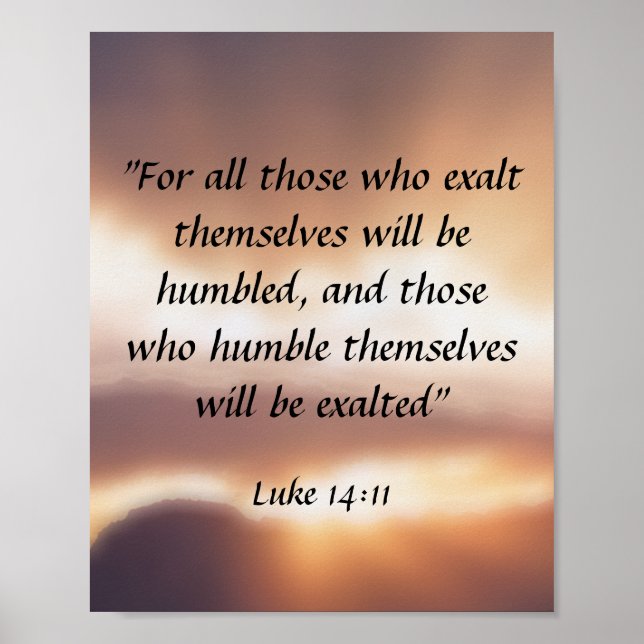 Luke 14:11 poster (Front)