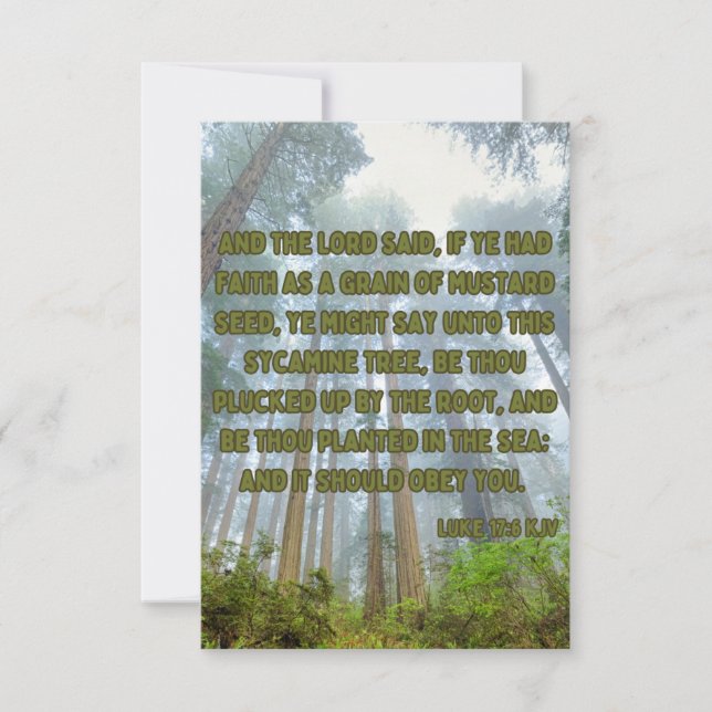 Luke 17:6 KJV Bible Scripture Pic Greeting Card (Front)