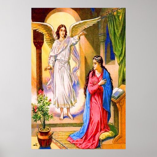 Luke 1:26-38 Gabriel Brings News to Mary poster | Zazzle