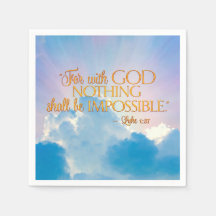 Luke 1:37 Custom Napkins