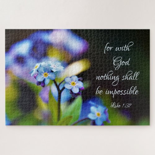 Luke 137 For with God nothing shall be impossible Jigsaw Puzzle