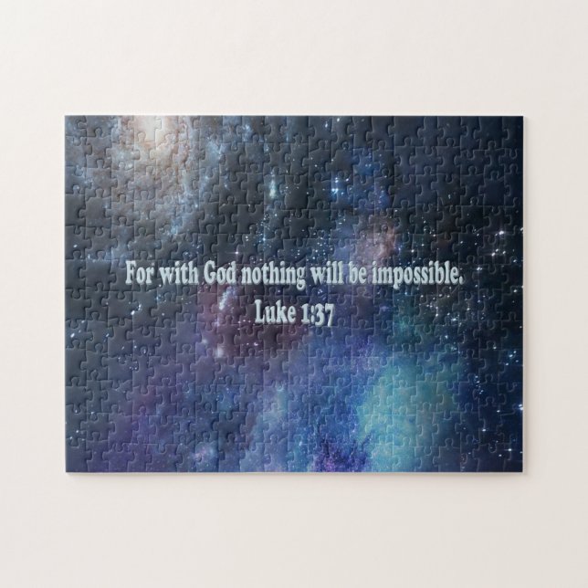Luke 1:37 jigsaw puzzle (Horizontal)