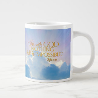 Luke 1:37 With God Nothing Impossible 20 Oz Mug