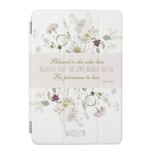 Luke 1:45 Blessed is She Wildflower iPad Mini Cover