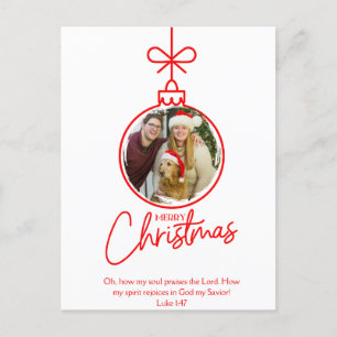 Luke 1:47 Christian Christmas Postcard Invitation