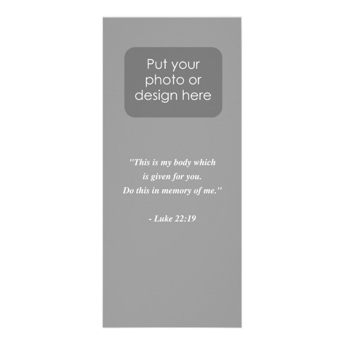 LUKE 2219 Bible Verse Personalized Rack Card