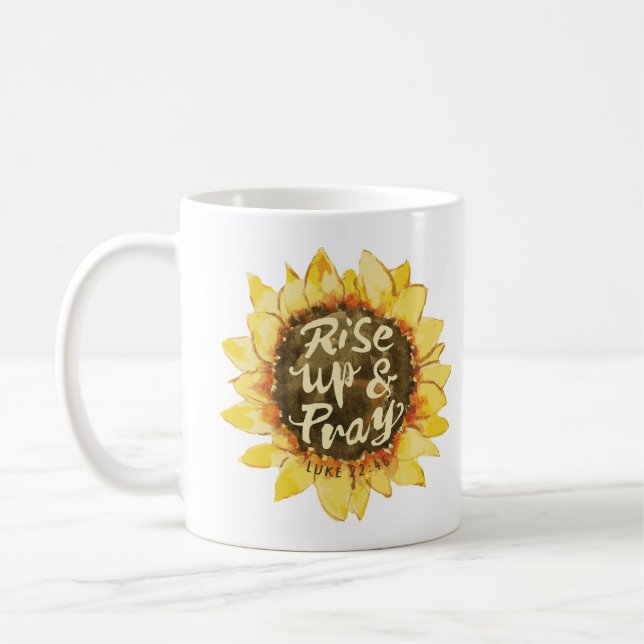 Luke 22:46 - Rise Up And Pray Coffee Mug (Left)
