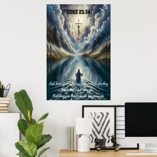 Luke 2334 And Jesus said Father forgive them Poster