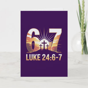  Luke 24 6-7 Easter Card He Is Not Here Risen 