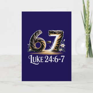 Luke 24 6-7 Easter Card He Is Risen Scripture 