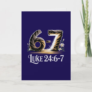 Luke 24:6-7 Easter Card Risen Savior Scripture 