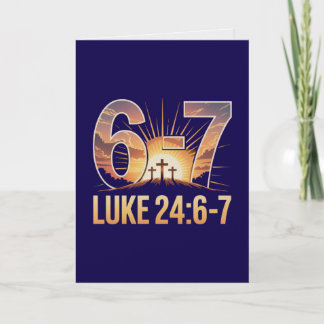 Luke 24:6-7 Easter Card Risen Savior Scripture 