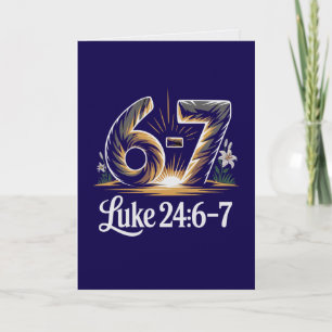 Luke 24:6-7 Easter Card Risen Savior Scripture