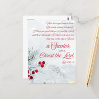 Luke 2:10-11 Watercolor Christmas Winter Scripture