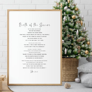 Luke 2:10-15 Christmas Bible Verse Wall Art