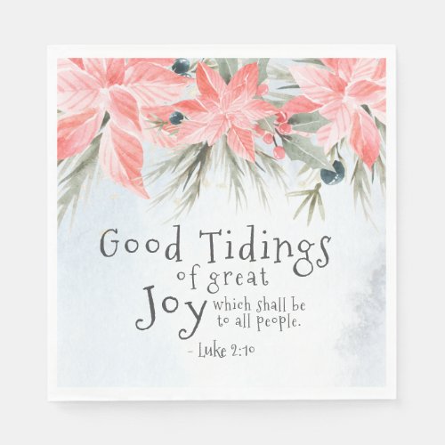 Luke 210 Good tidings of great joy Christmas Napkins